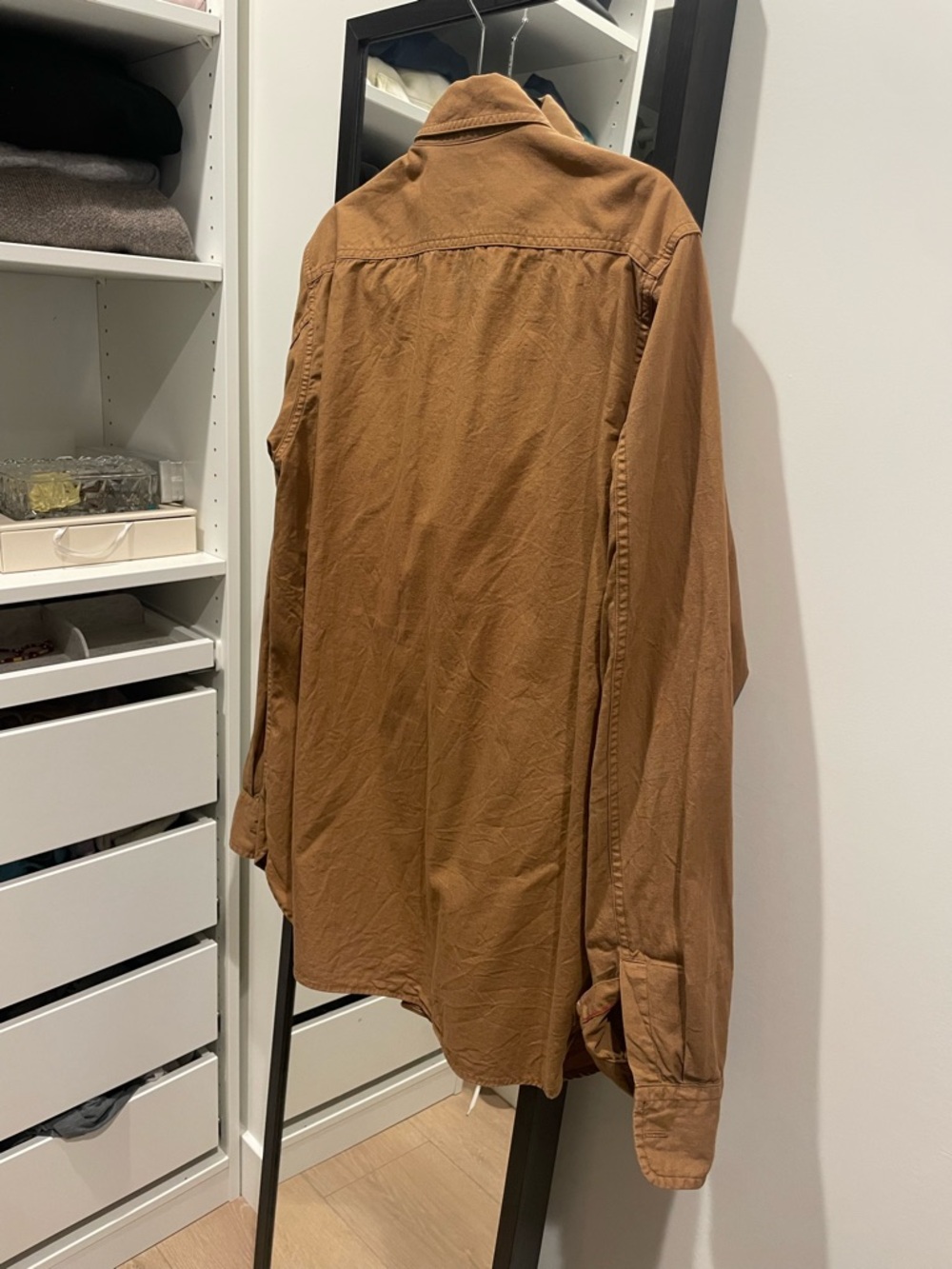 Uniqlo slim fit Men's Casual Button-Up Work shirt - Brown - Picture 3 of 3